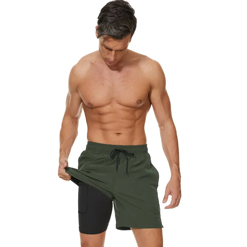 Pierce | Men's 2-Layer Swim Shorts – Sporty, Versatile & Built-In Leggings