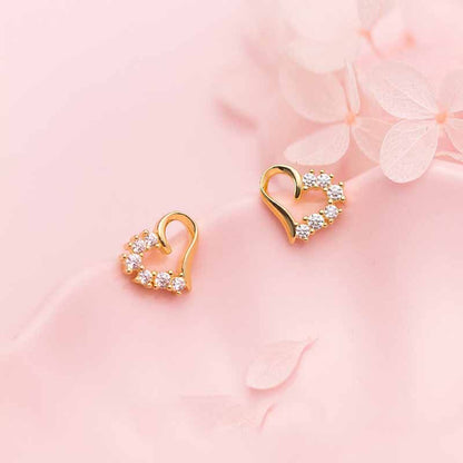 Lilith | Hollow Heart Earrings - Gold-Plated Sterling Silver Jewelry for Women