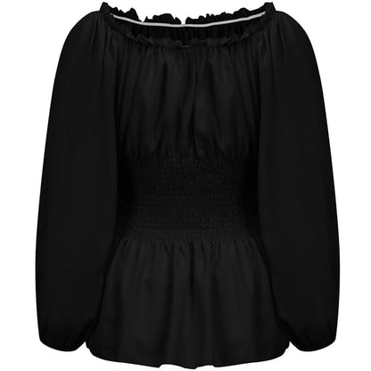 Katherine | Women's Off-Shoulder Blouse – Chic Puff Sleeve & Corset Design