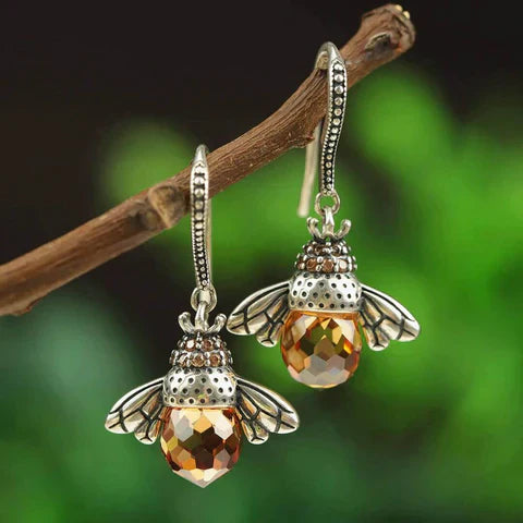 Christine | Women's Bee Drop Earrings – Elegant, Dainty & Nature-Inspired