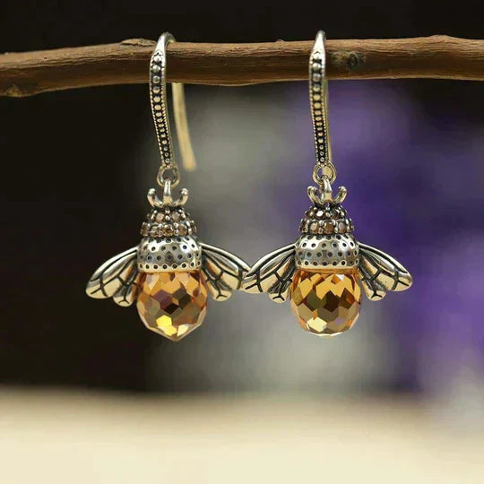 Christine | Women's Bee Drop Earrings – Elegant, Dainty & Nature-Inspired