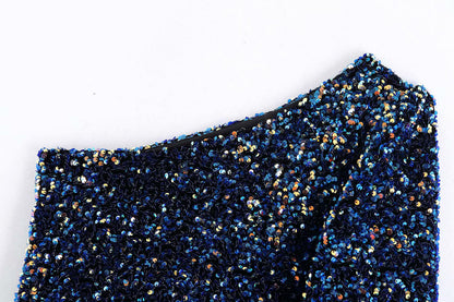 Cynthia | Women's Sequined Glitter Blouse – Stylish, Glamorous & Eye-Catching