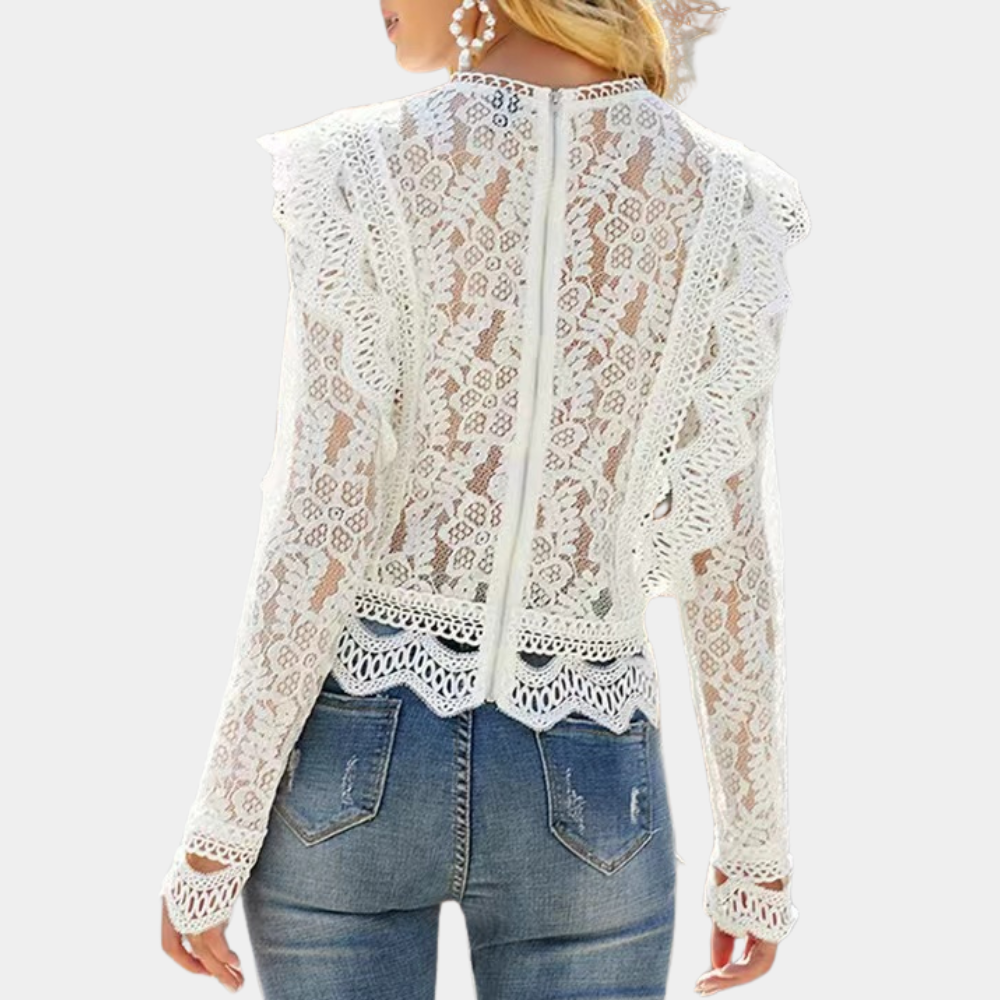 Kehlani | Women's Elegant Lace Blouse – Elegant & Feminine Long-Sleeve Top