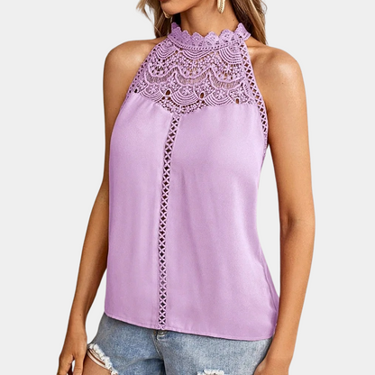 Ximena | Women's Lace Halter Blouse – Elegant & Feminine Statement Piece