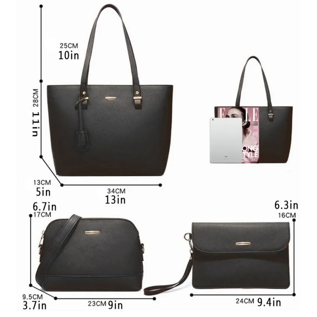 Mia | Women's 4-Piece Bag Set - Practical & Stylish