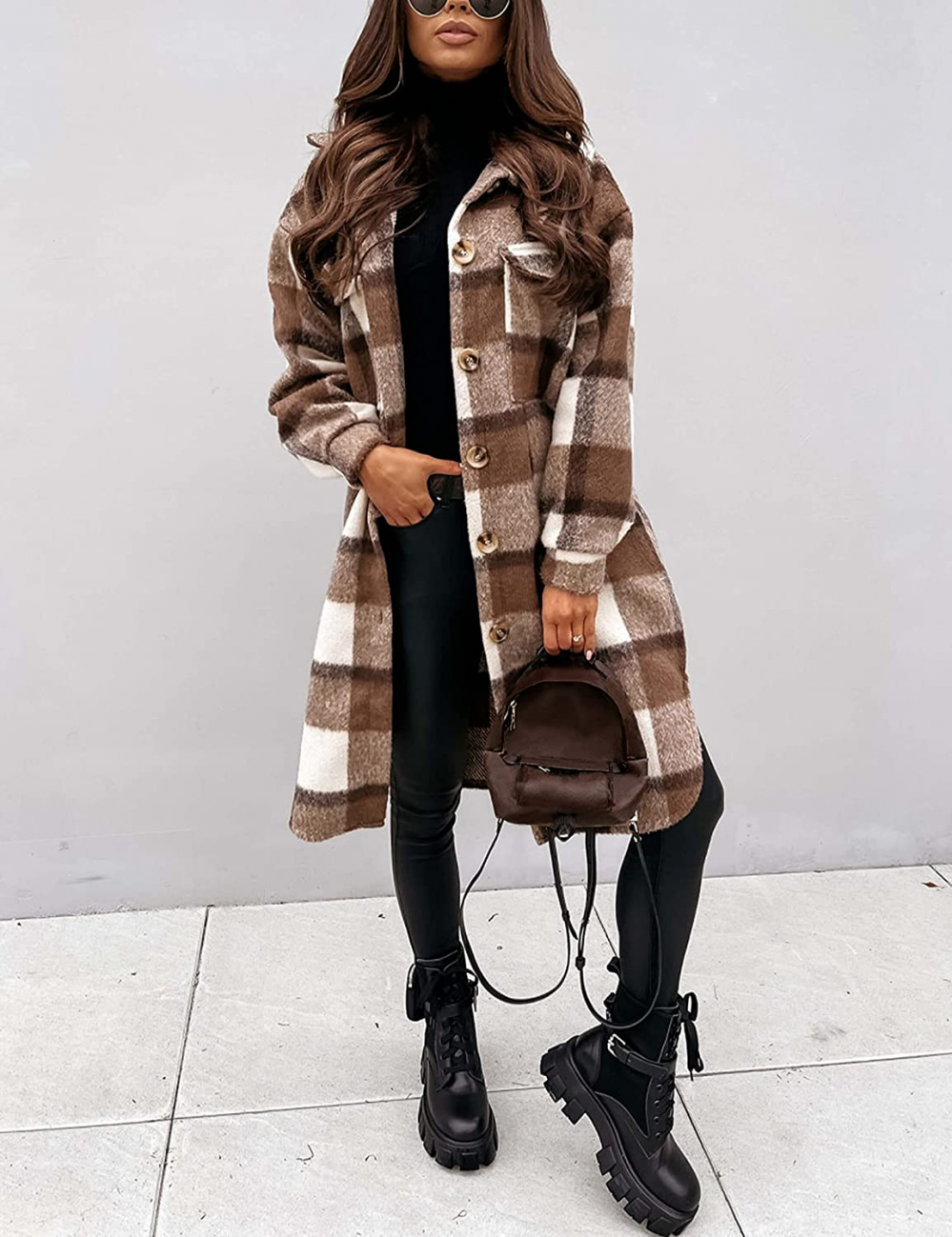 Melanie | Women's Long Plaid Winter Jacket – Cozy & Stylish Cold-Weather Essential