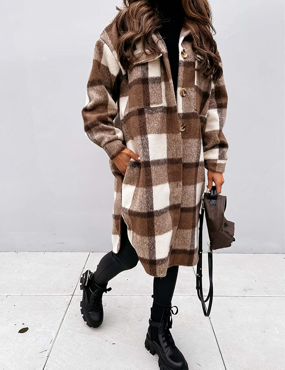 Melanie | Women's Long Plaid Winter Jacket – Cozy & Stylish Cold-Weather Essential