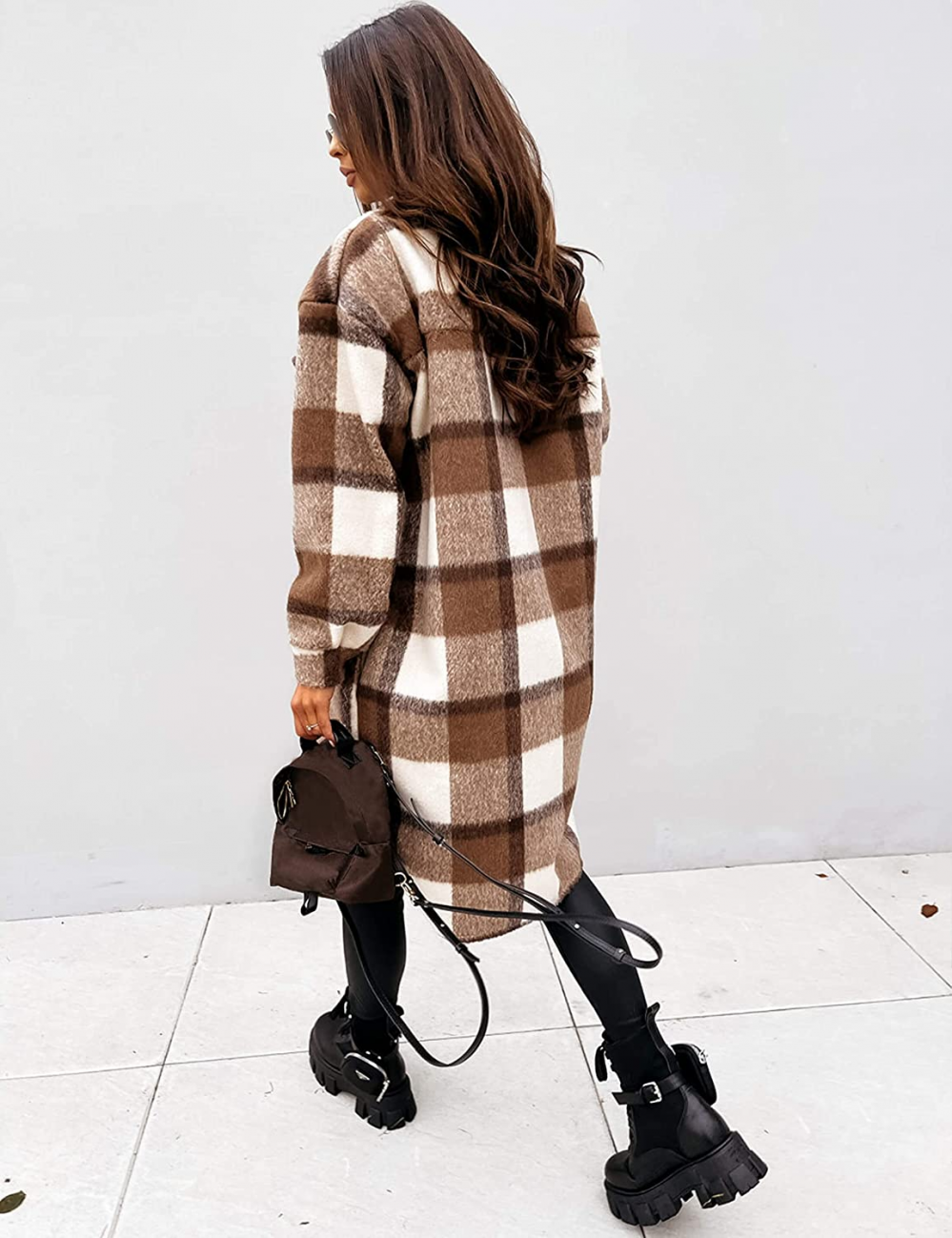 Melanie | Women's Long Plaid Winter Jacket – Cozy & Stylish Cold-Weather Essential