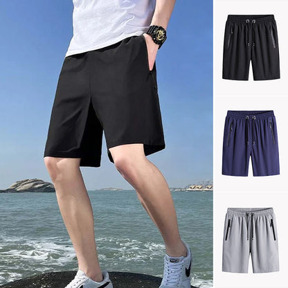 Azrael | Men's Plus Size Stretch Shorts – Breathable Fabric & Zipper Pockets