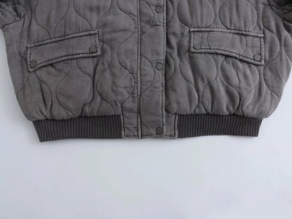 Mabel | Women's Quilted Bomber Jacket - Stylish and Cozy Outerwear for Any Occasion