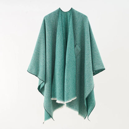 Paige | Women's Cashmere Poncho – Retro & Stylish Shawl Cloak for Cozy Elegance