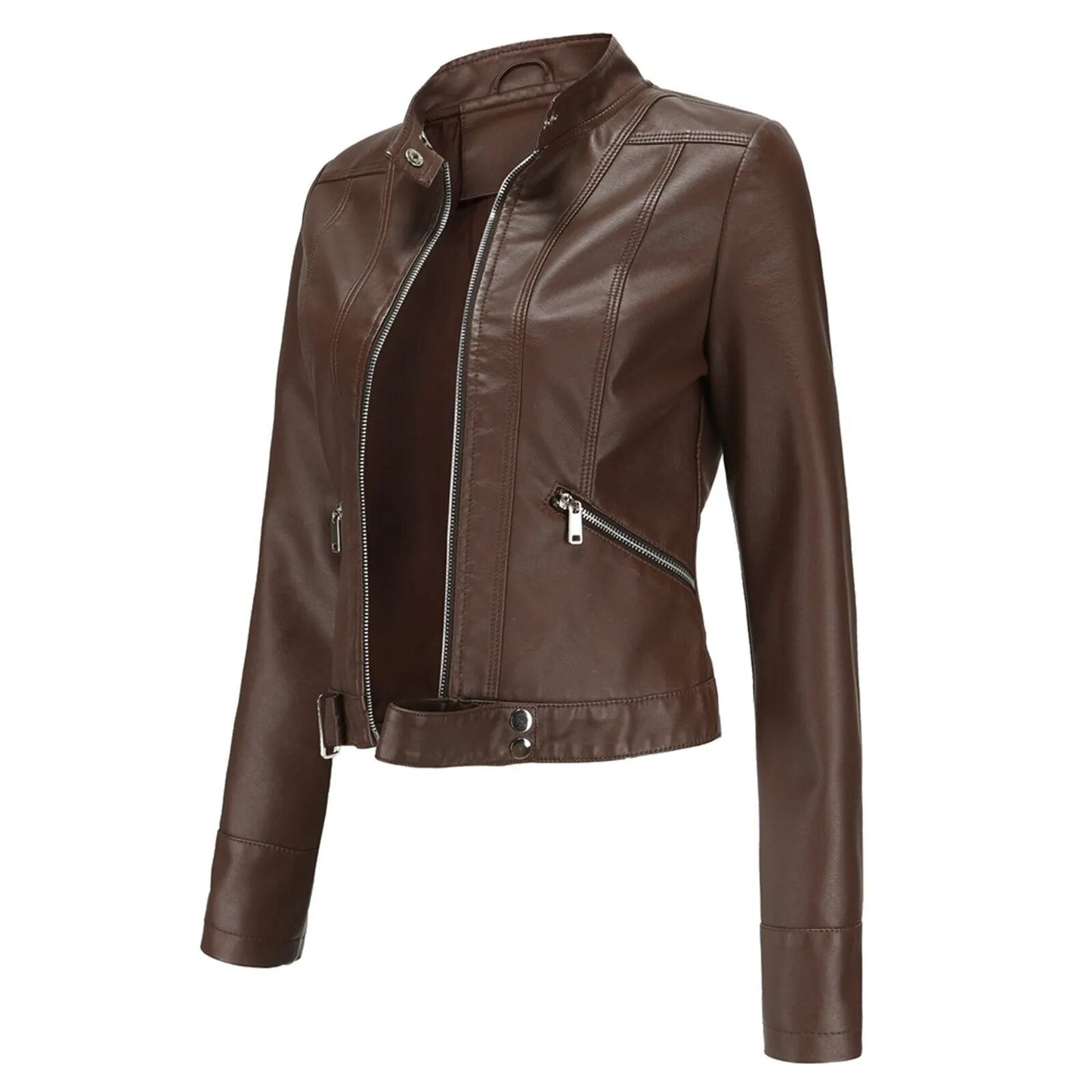 Everly | Women's Fitted Leather Jacket – Sleek & Chic Wardrobe Essential