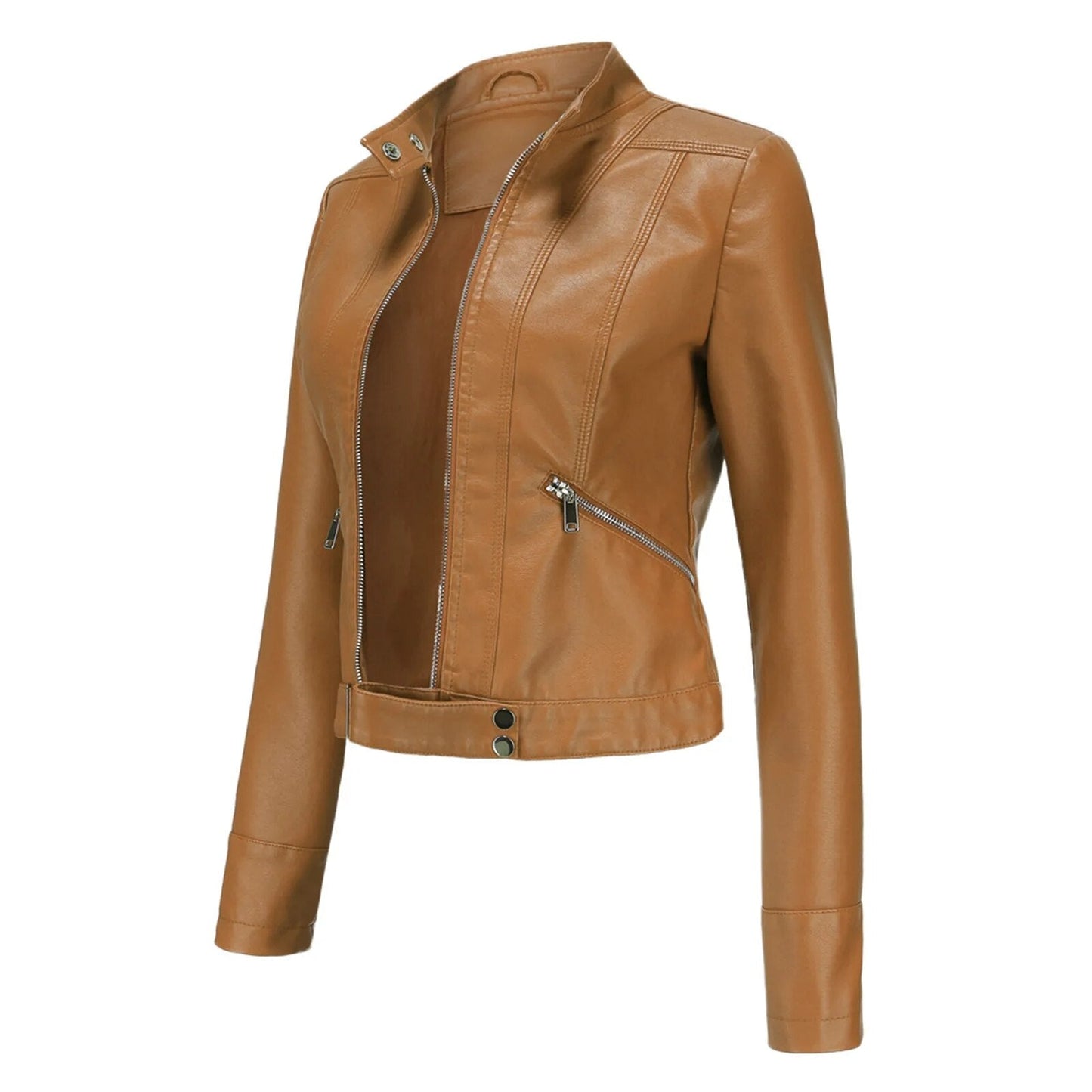 Everly | Women's Fitted Leather Jacket – Sleek & Chic Wardrobe Essential