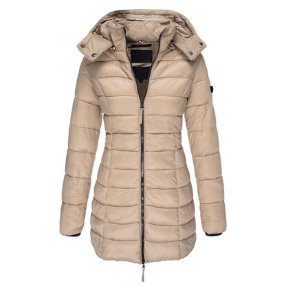 Catherine | Women's Mid-Length Quilted Coat – Windproof, Elegant & Insulated