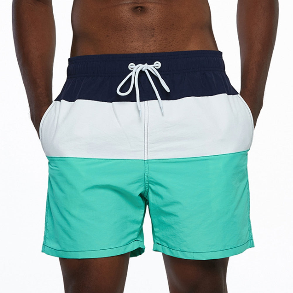 Derrick | Men's Striped Swimming Shorts – Classy, Comfortable & Adjustable Drawstring