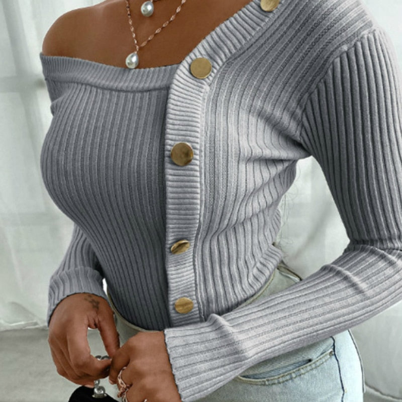 Madelyn | Women's Knitted Long-Sleeve Top – Soft & Stylish Everyday Essential