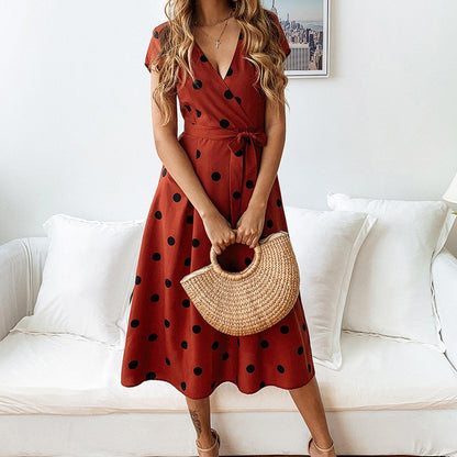 Paula | Women's Vintage Polka Dot Midi Dress – Sophisticated, Flowy & Figure-Flattering