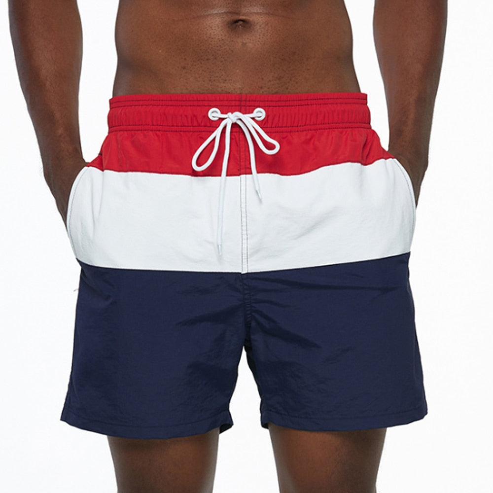 Derrick | Men's Striped Swimming Shorts – Classy, Comfortable & Adjustable Drawstring