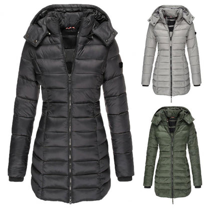 Catherine | Women's Mid-Length Quilted Coat – Windproof, Elegant & Insulated