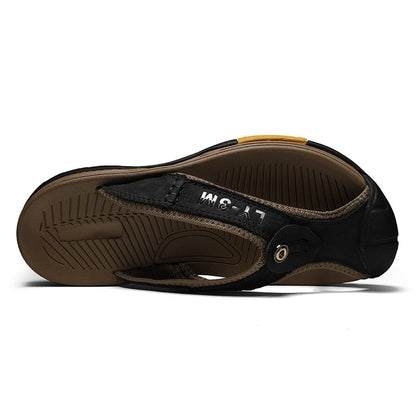 Colby | Men's Slip-On Leather Slippers – Soft & Supportive Everyday Wear