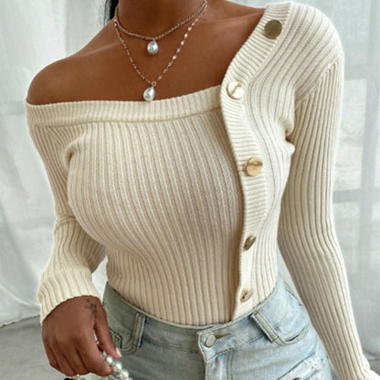 Madelyn | Women's Knitted Long-Sleeve Top – Soft & Stylish Everyday Essential