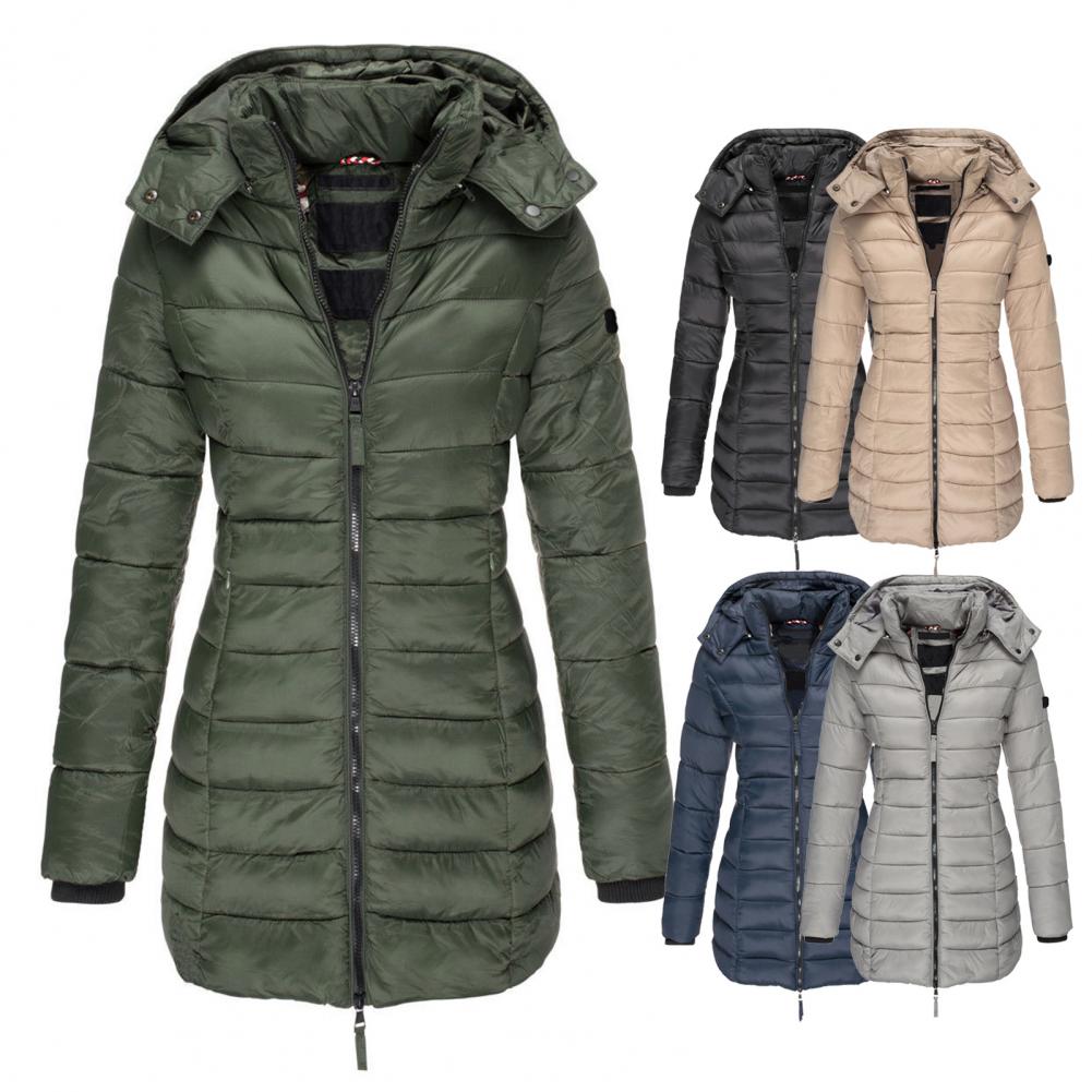 Catherine | Women's Mid-Length Quilted Coat – Windproof, Elegant & Insulated