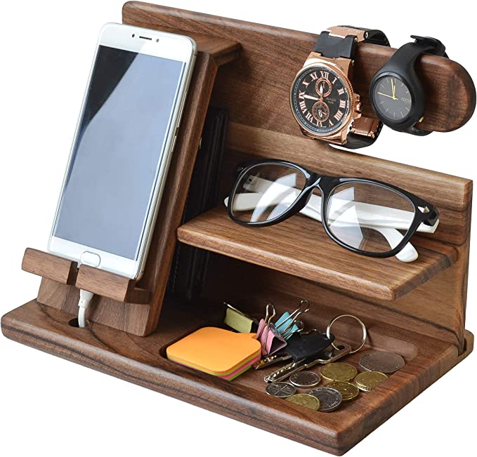 Harrison | Wooden Phone Docking Station – Premium Organizer for Your Essentials