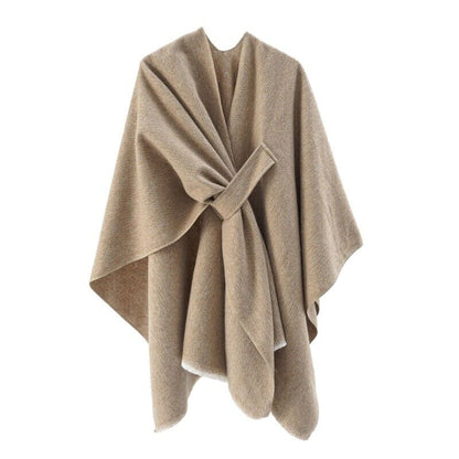 Paige | Women's Cashmere Poncho – Retro & Stylish Shawl Cloak for Cozy Elegance