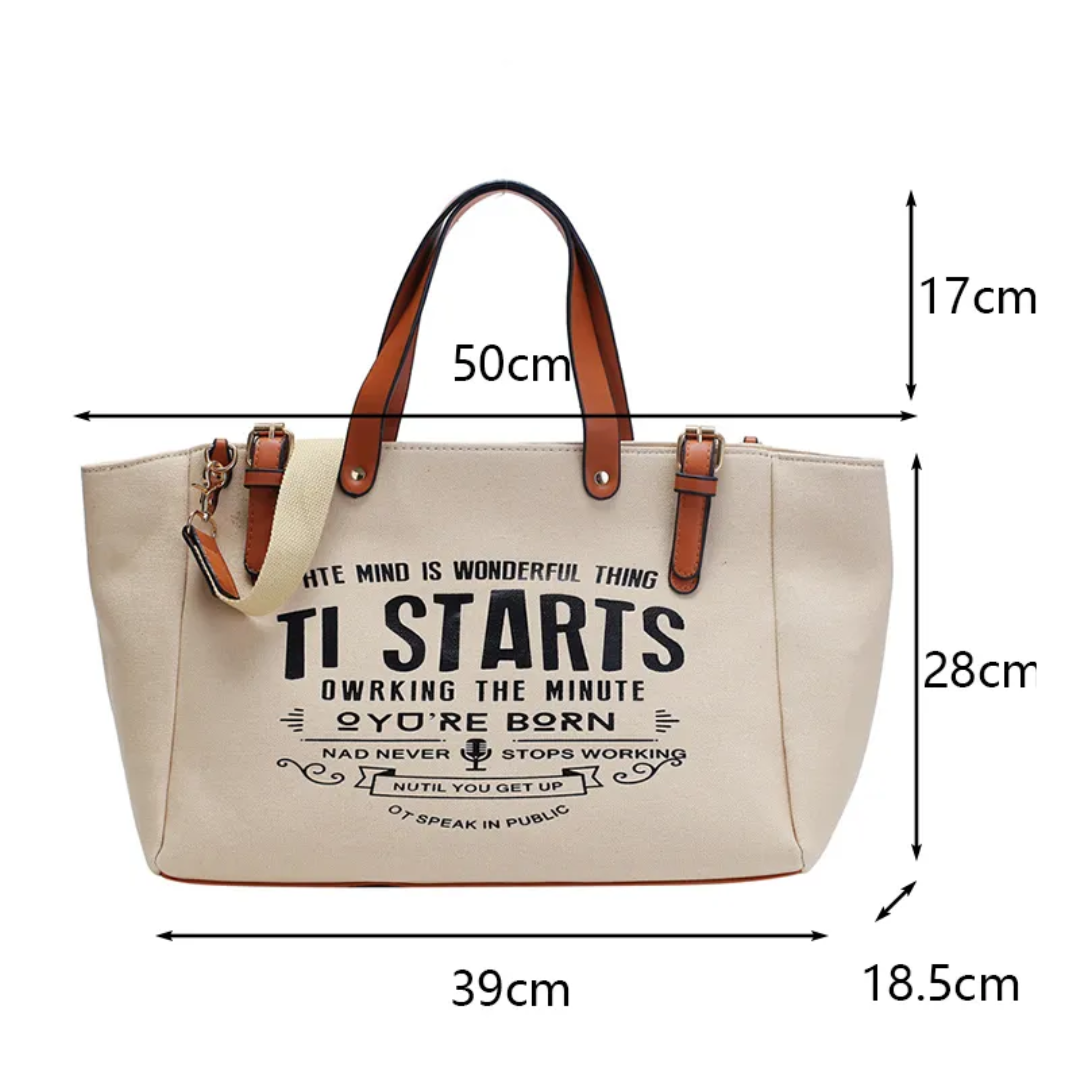 Elowen | Women's Large Tote Bag - Casual & Trendy Canvas Bag