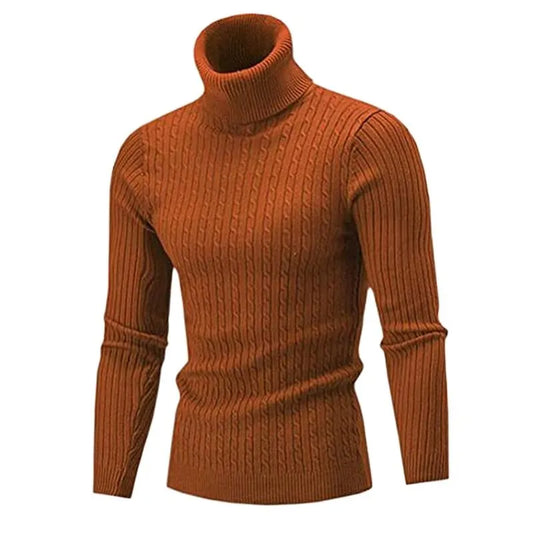 Conner | Men's Ribbed Knit Turtleneck – Sleek, Modern & Flattering Fit