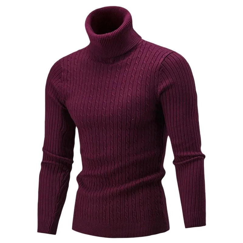 Conner | Men's Ribbed Knit Turtleneck – Sleek, Modern & Flattering Fit