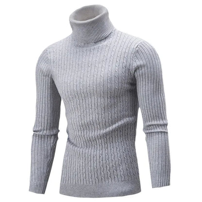 Conner | Men's Ribbed Knit Turtleneck – Sleek, Modern & Flattering Fit