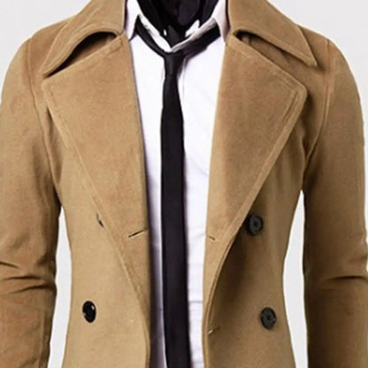 Kingsley | Men's Classic Double-Breasted Trench Coat – Timeless & Sophisticated