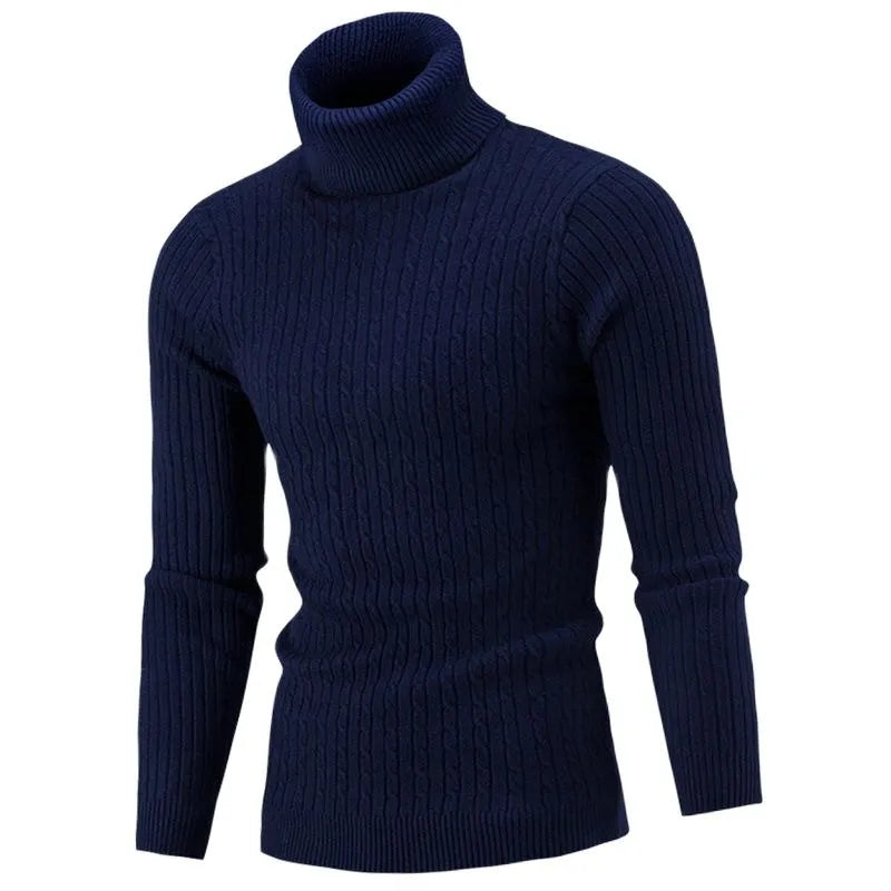 Conner | Men's Ribbed Knit Turtleneck – Sleek, Modern & Flattering Fit