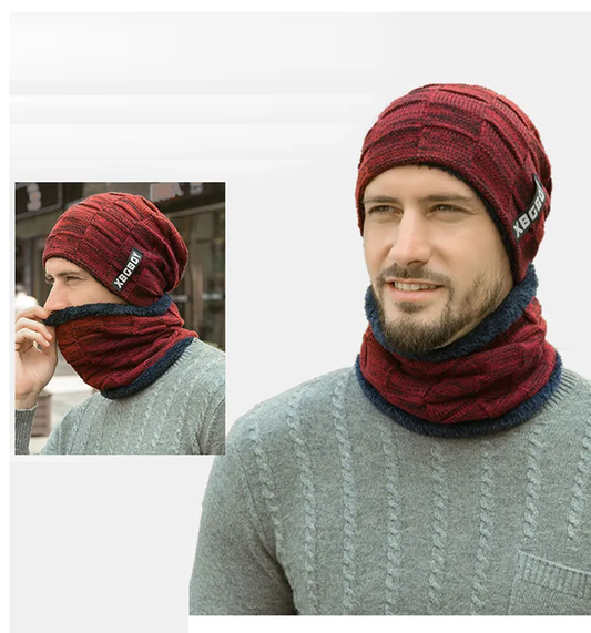 Harvey | Men's Beanie & Neck Warmer Set – Thick, Warm & Winter-Ready