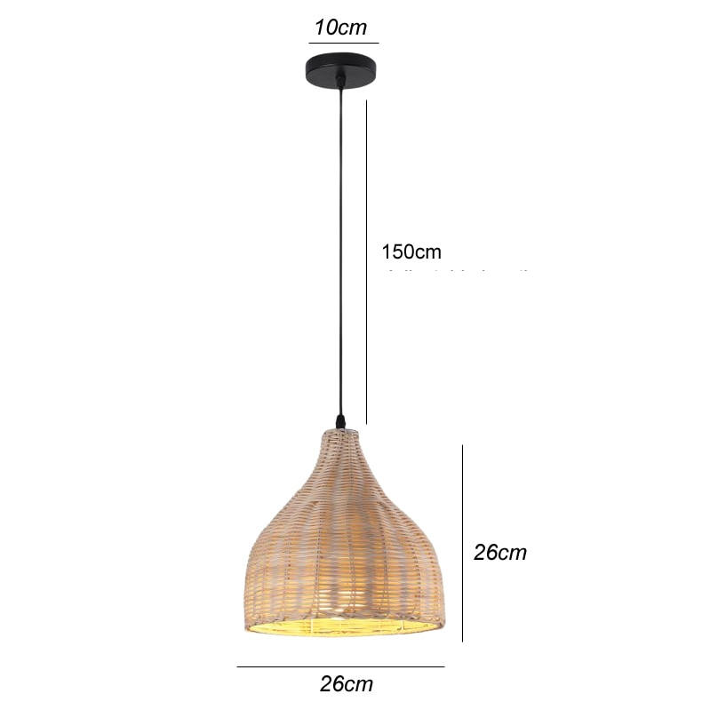 Amy | Modern Bamboo Pendant Light – Stylish, Minimalist & Perfect for Any Room