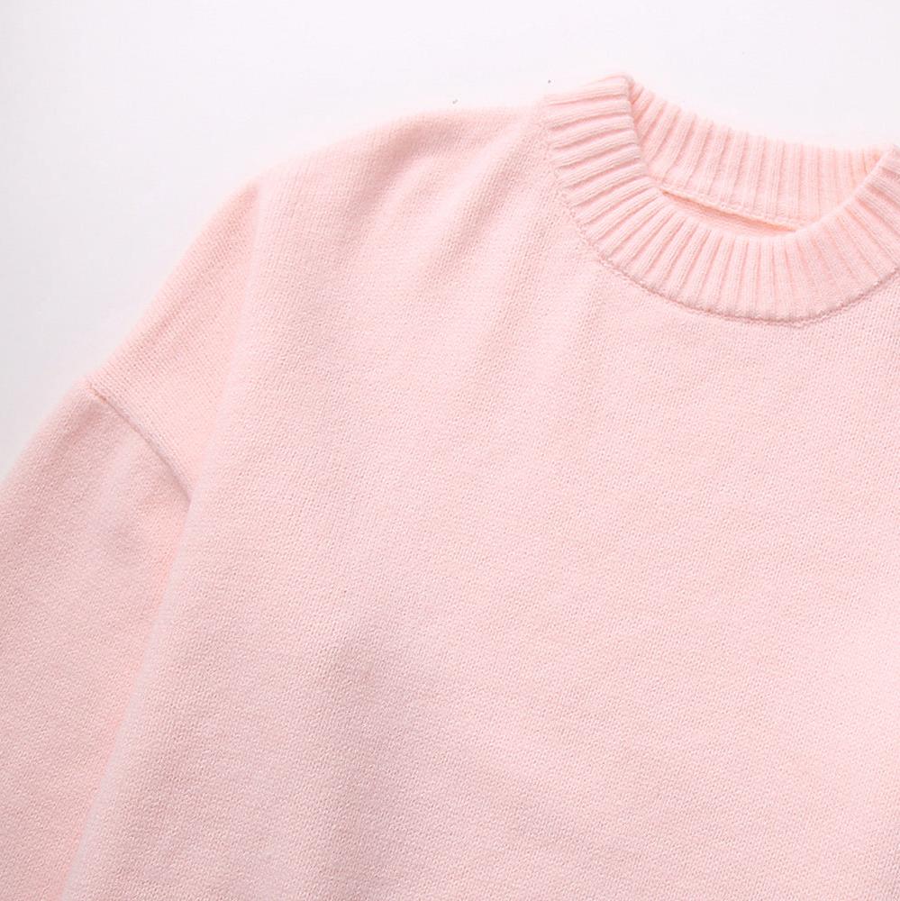 Isla | Women's Loose-Fit Knitted Pink Sweater - Cozy and Stylish for Everyday Wear