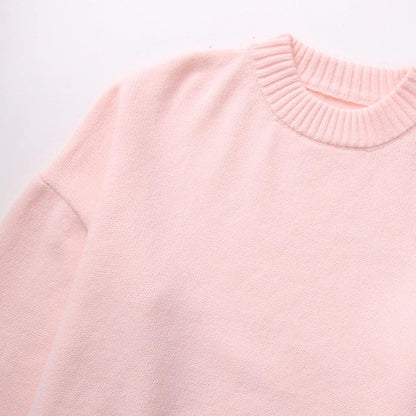 Isla | Women's Loose-Fit Knitted Pink Sweater - Cozy and Stylish for Everyday Wear