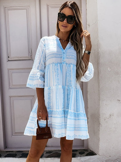 Sara | Women's Bohemian Ruffle Dress – Lightweight, Chic & Perfect for Summer