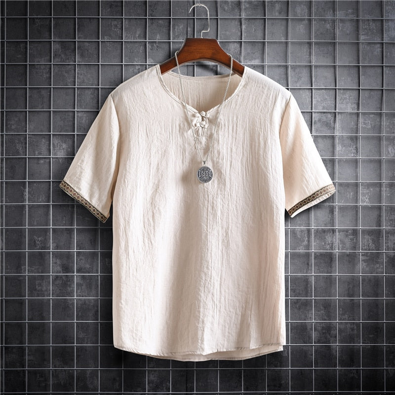 Forest | Men's Short Sleeve Linen Shirt – Breezy, Minimalist & Summer-Ready