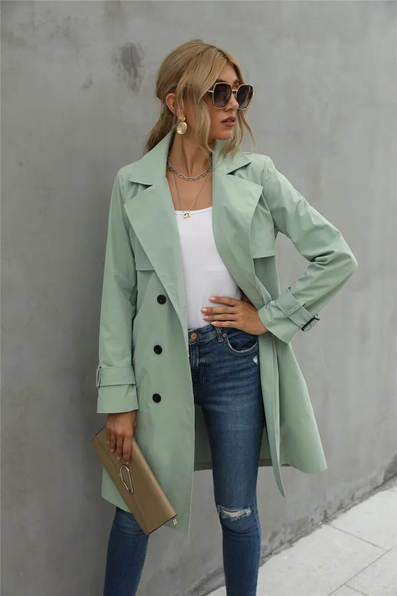 Maiah | Women's Classic Trench Coat – Timeless, Elegant & Perfect for Any Occasion