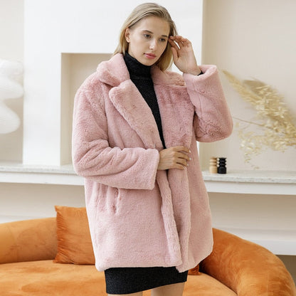 Alexa | Women's Plush Faux Fur Coat – Chic, Versatile & Winter-Ready