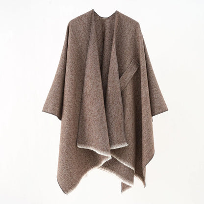 Paige | Women's Cashmere Poncho – Retro & Stylish Shawl Cloak for Cozy Elegance