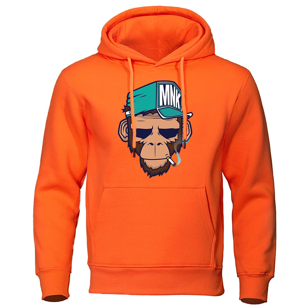 Alijah | Men's Casual Hoodie with Monkey Print – Relaxed Fit & Street-Style Ready