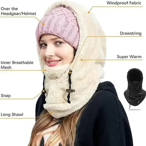 Arctic | Sherpa-Lined Ski Mask – Adjustable, Warm & Full Face Protection