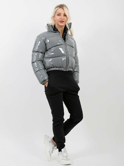 Stormi | Women's Cropped Puffer Bomber Jacket – Trendy, Warm & Ultra-Stylish