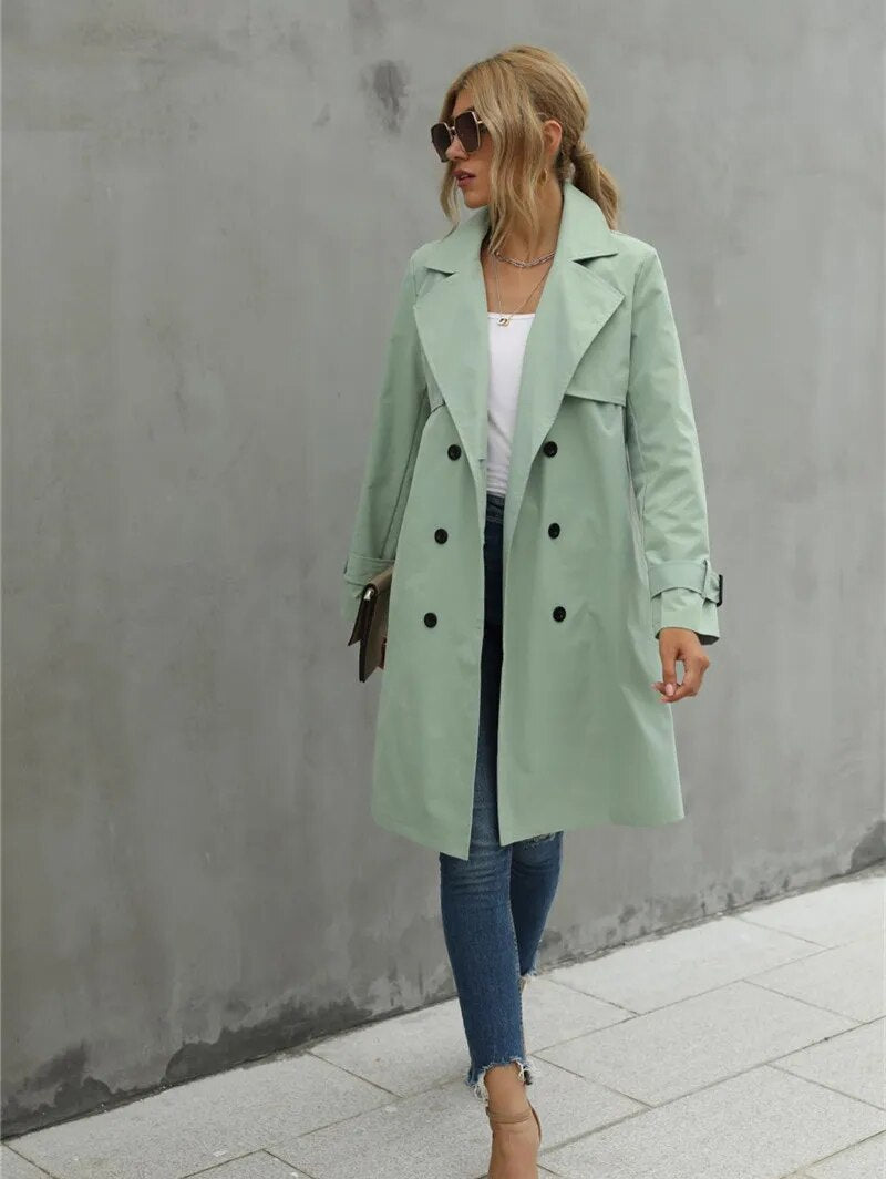 Maiah | Women's Classic Trench Coat – Timeless, Elegant & Perfect for Any Occasion