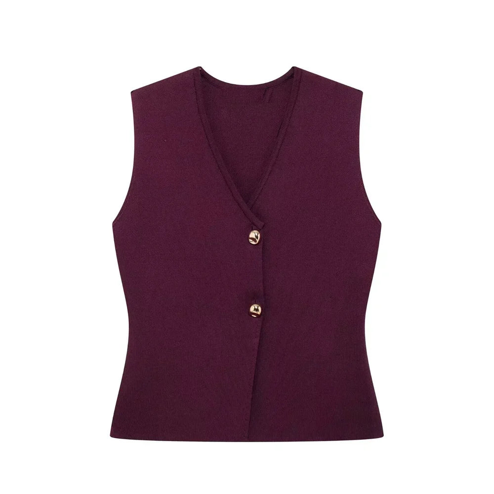 Violet | Women's Knitted Sleeveless Top - Effortless Style for Every Occasion