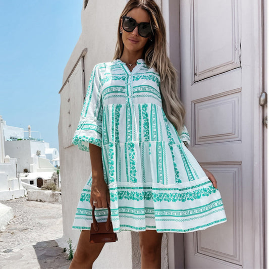 Sara | Women's Bohemian Ruffle Dress – Lightweight, Chic & Perfect for Summer