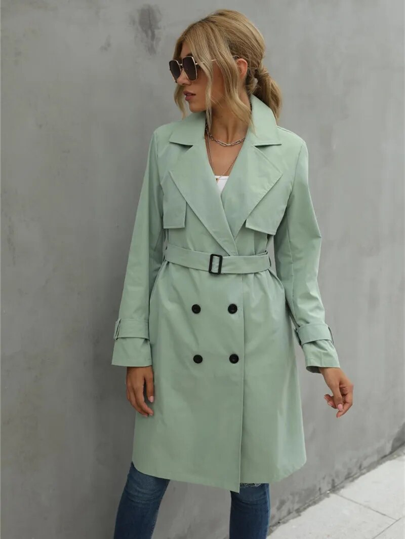 Maiah | Women's Classic Trench Coat – Timeless, Elegant & Perfect for Any Occasion